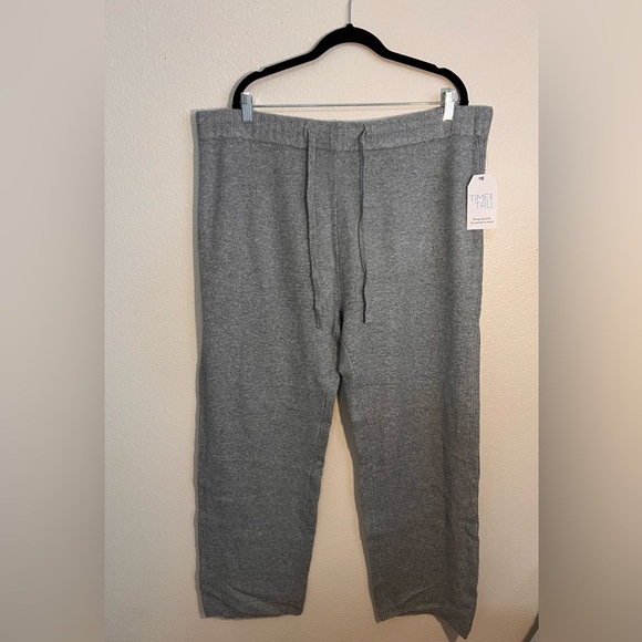 Time and Tru Pants - Time and Tru Knit Lounge Pants Gray XXL